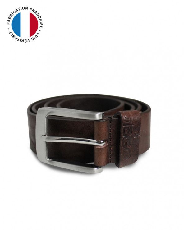 Ceinture Goat Otago en cuir marron homme