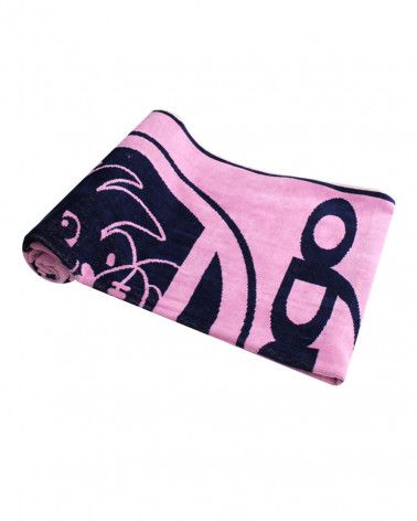 Drap de bain Tiki rose, 100% coton