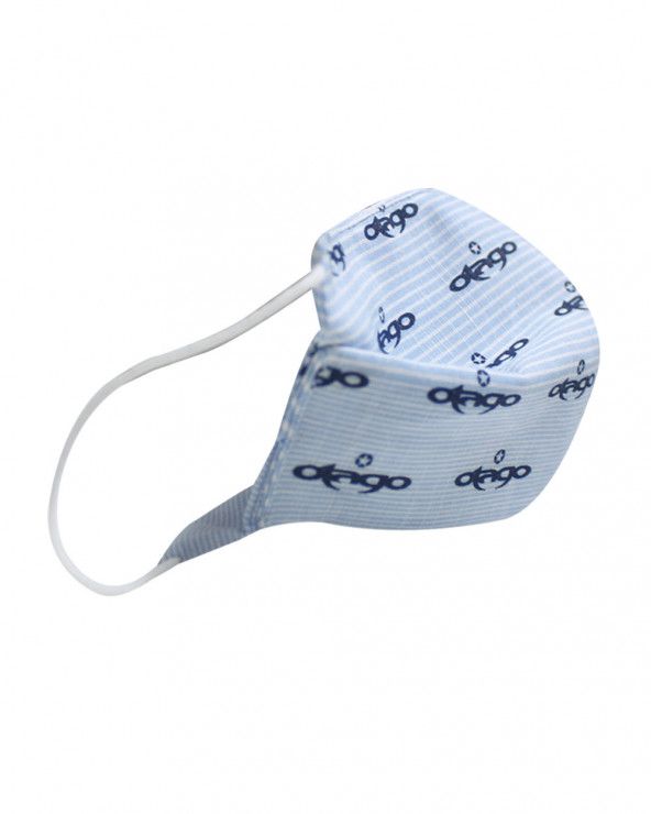 Masque sanitaire Otago rayé bleu ciel