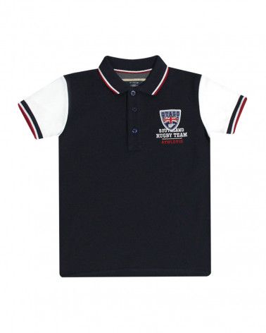Polo mc Cabourg enfant marine manches blanches Otago rugby
