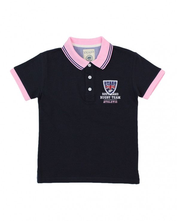 Polo Artax kid Otago rugby marine rose