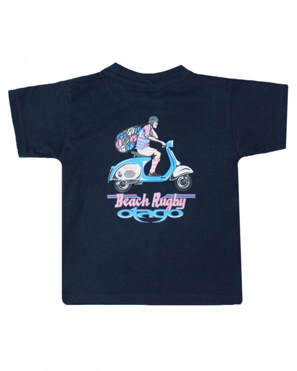 T-shirt Vespa Otago rugby enfant col rond marine