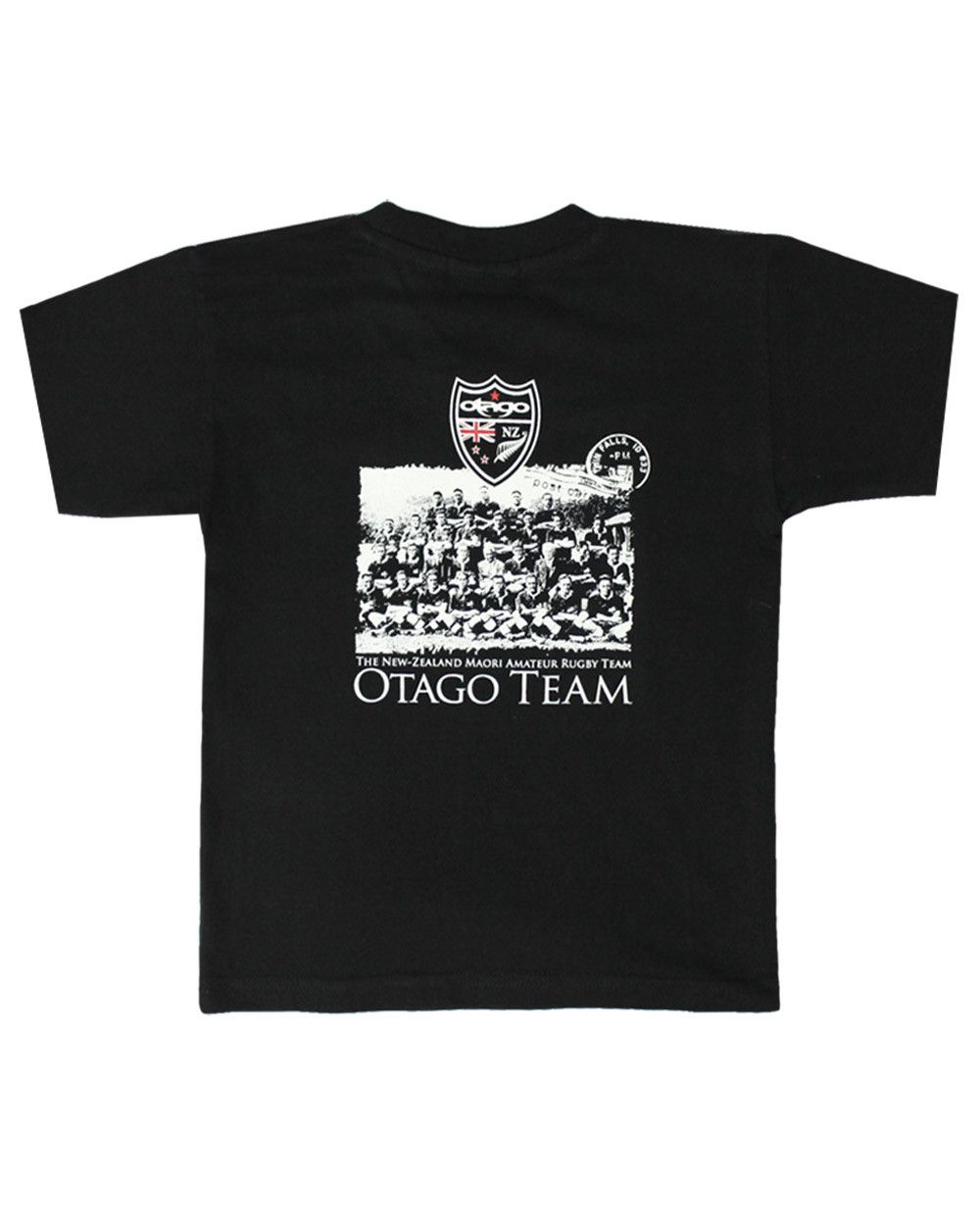 T-shirt Team Otago rugby enfant col rond noir