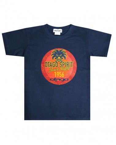 T-shirt Tikibeach Otago rugby enfant col rond marine