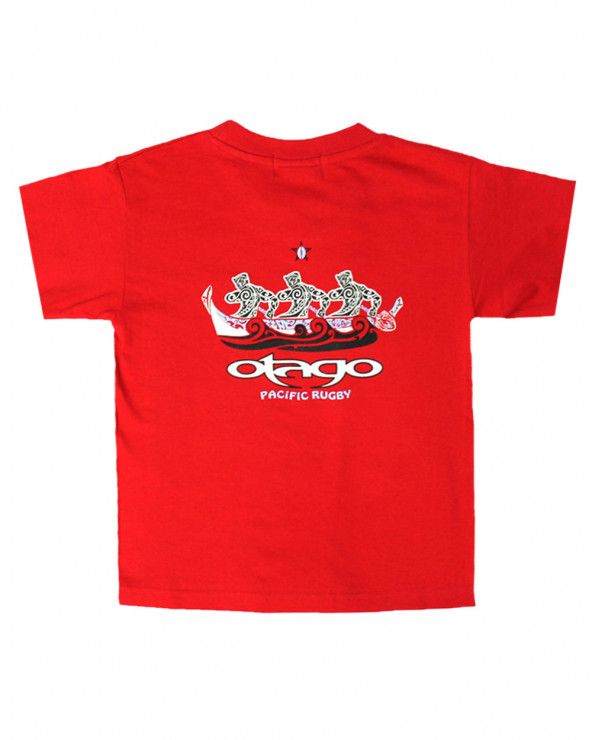 T-shirt Pagué Otago rugby enfant col rond rouge
