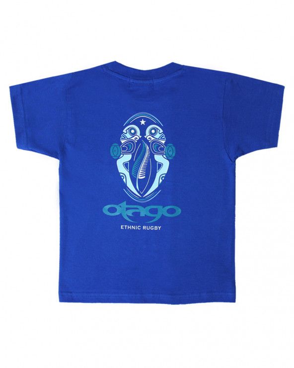 T-shirt Ututu Otago rugby enfant col rond bleu royal