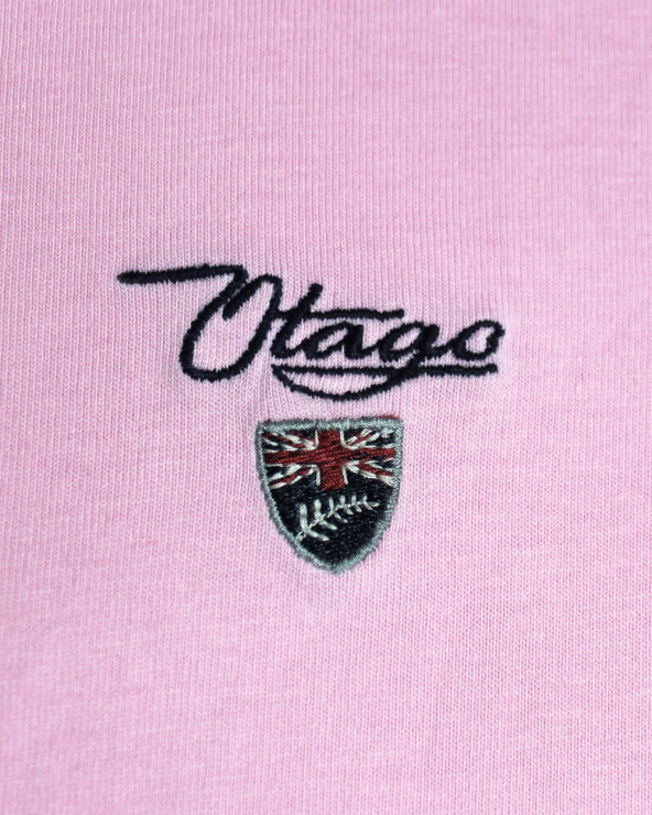 Broderie côté coeur du polo Griff Otago rose pour homme
