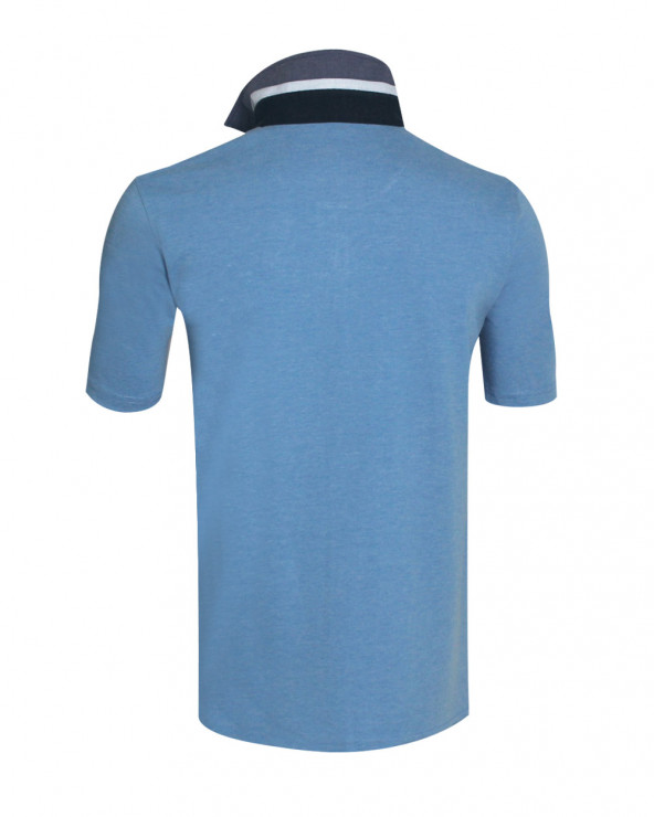Dos du polo Griff Otago ciel chiné pour homme