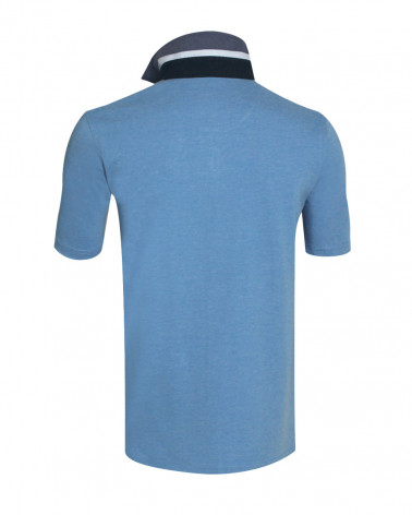 Dos du polo Griff Otago ciel chiné pour homme