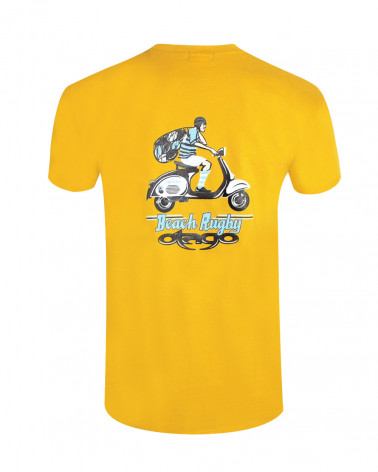 T-shirt Vespa Otago rugby jaune homme