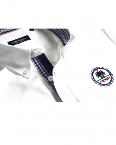 Détail produit de la chemise Vitikago Otago blanc pour homme