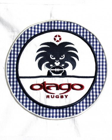 Ensemble brodé au dos de la chemise Vitikago Otago blanc pour homme