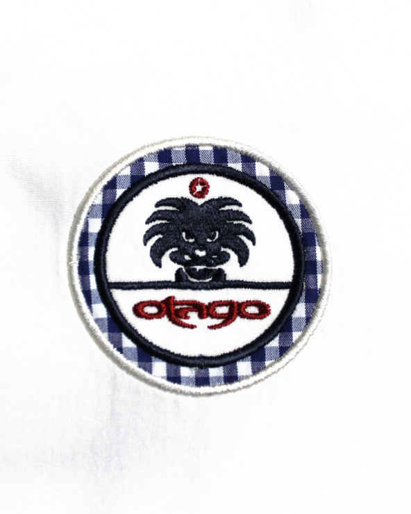 Ensemble brodé côté coeur de la chemise Vitikago Otago blanc pour homme
