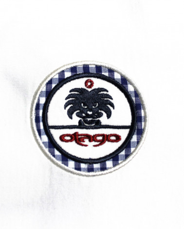 Ensemble brodé côté coeur de la chemise Vitikago Otago blanc pour homme