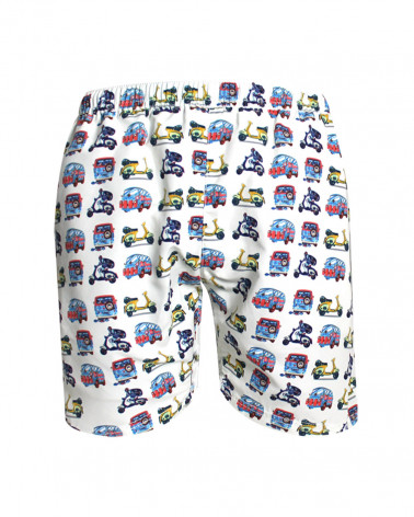Short de bain Combispa Otago rugby écru Homme