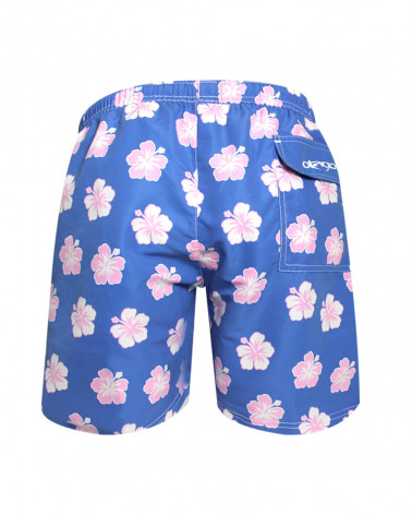 Dos du short de bain Fleur Otago bleu lavande pour homme