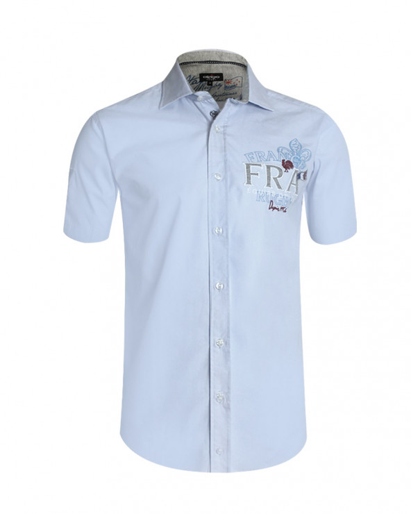 Chemise French Otago rugby bleu ciel homme