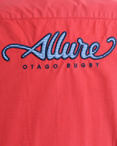 Ensemble brodé au dos de la chemise Allure Otago corail pour homme