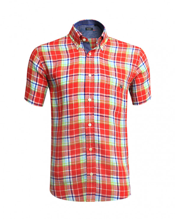 Chemise Cipro Otago à carreaux rouge homme