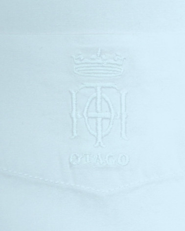 Broderie côté coeur de la chemise Oxford Old Otago bleu ciel pour homme
