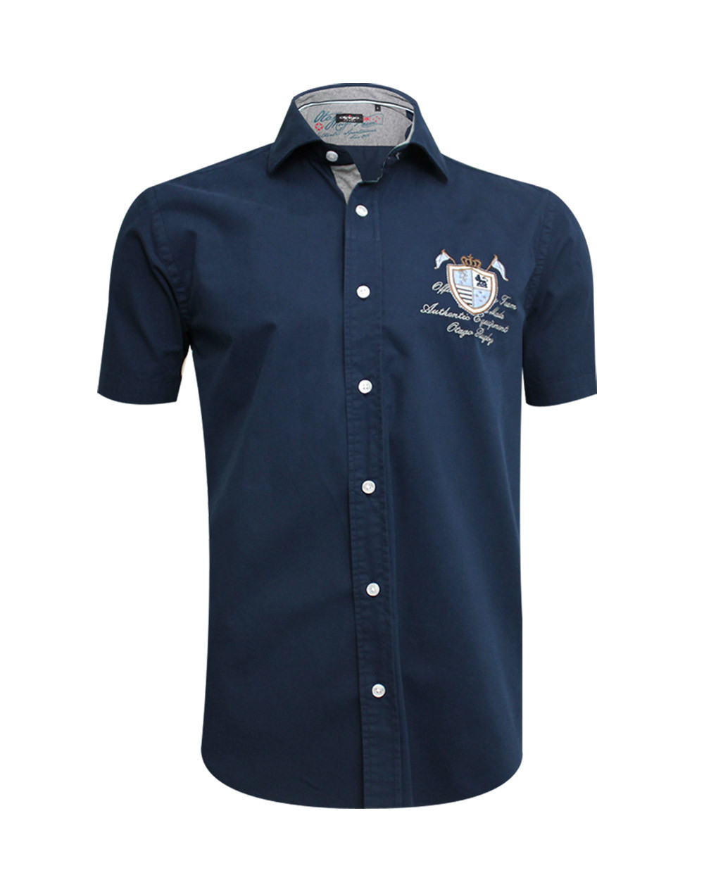 Chemise manches courtes Victor Otago bleu marine homme
