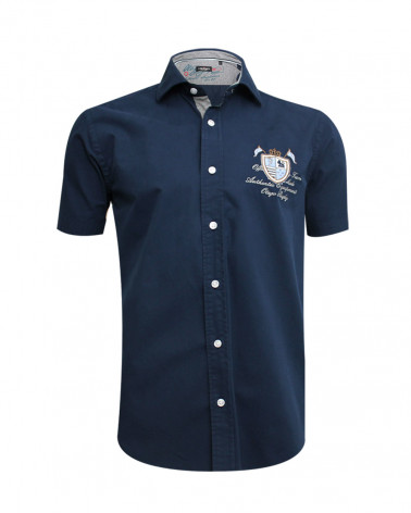 Chemise manches courtes Victor Otago bleu marine homme