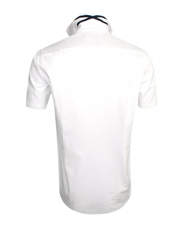 Dos de la chemise Victor Otago blanche pour homme