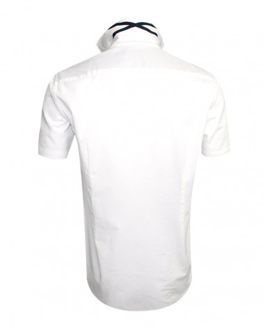 Dos de la chemise Victor Otago blanche pour homme