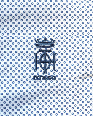 Broderie côté coeur de la chemise Yianna Otago bleu pour homme