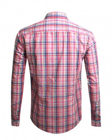 Dos de la chemise Toby Otago corail pour homme