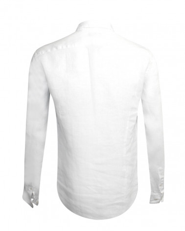 Dos de la chemise lin 2011 Otago blanc pour homme