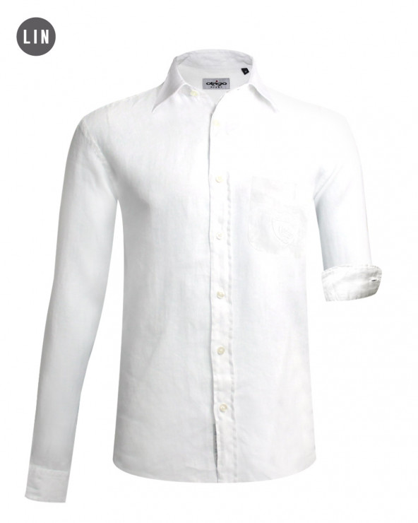 chemise 2011 manches longues Otago blanche homme