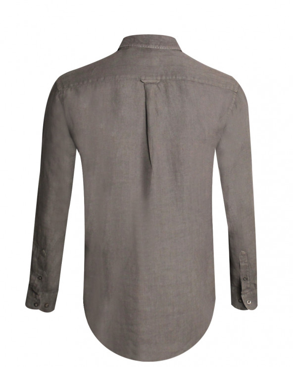 Dos de la chemise lin 2011 Otago taupe pour homme