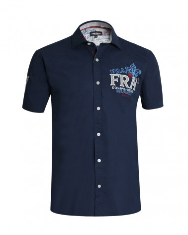 Chemise French Otago rugby bleu marine homme