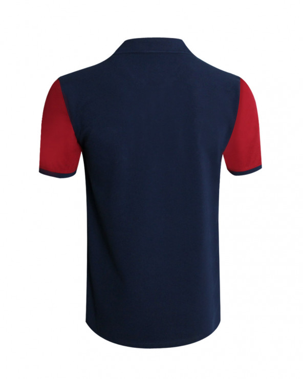Dos du polo Miller Otago marine et bordeaux pour homme
