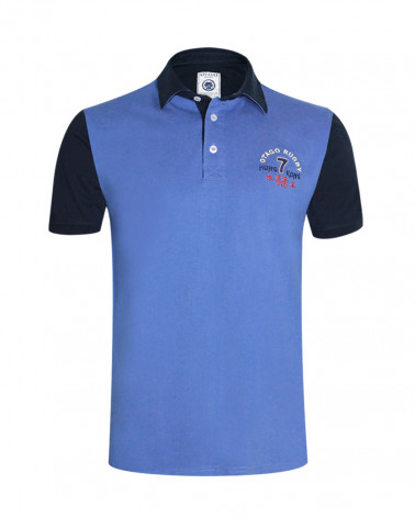 Polo Hong Kong Otago manches courtes bleu lavande homme