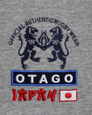 Broderie côté coeur du polo Japan Otago gris pour homme