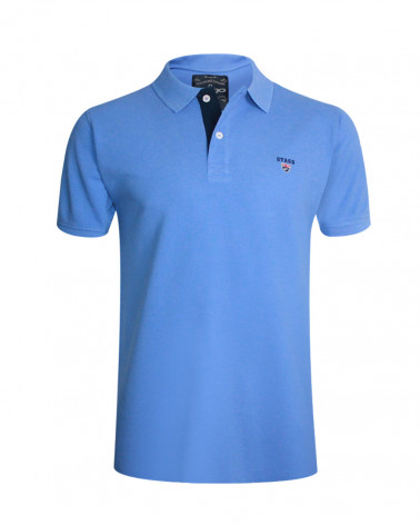 Polo Buenago Otago manches courtes homme bleu ciel
