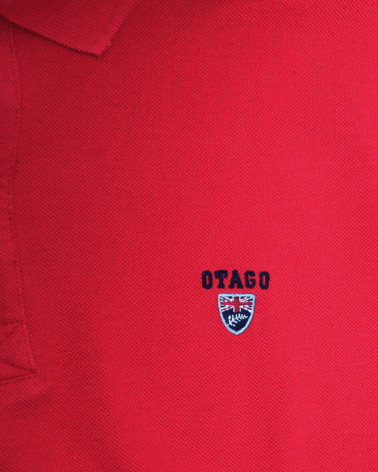 Broderie côté coeur du polo Buenago Otago rouge pour homme