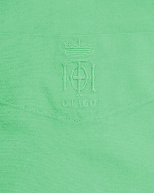 Broderie côté coeur de la chemise Oxford Otago vert anis pour homme