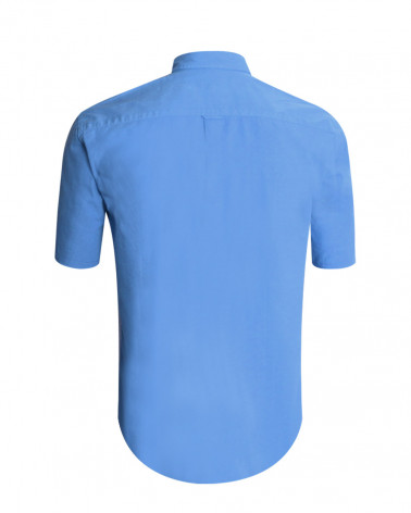 Dos de la chemise Oxford Otago bleu lavande pour homme