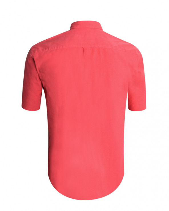 Dos de la chemise  Oxford Otago corail pour homme