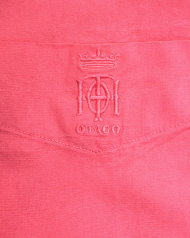 Broderie côté coeur de la chemise Oxford Otago Corail pour homme