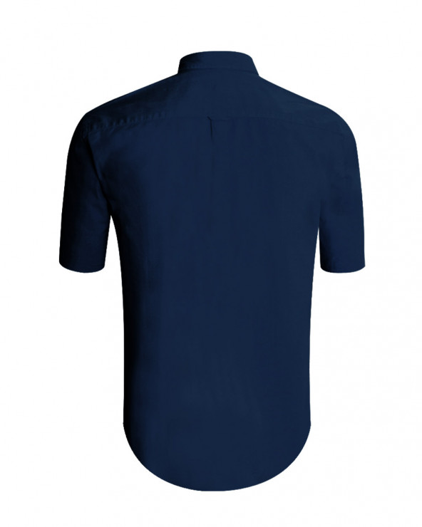 Dos de la chemise Oxford Otago bleu marine pour homme