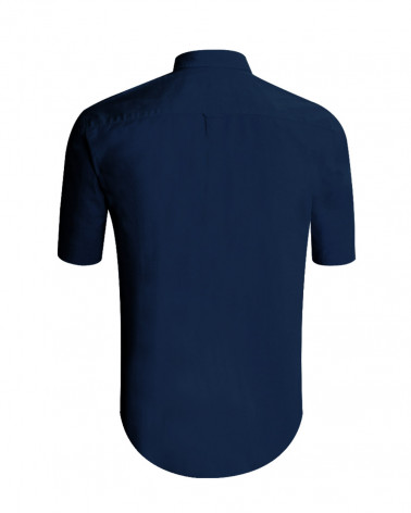 Dos de la chemise Oxford Otago bleu marine pour homme