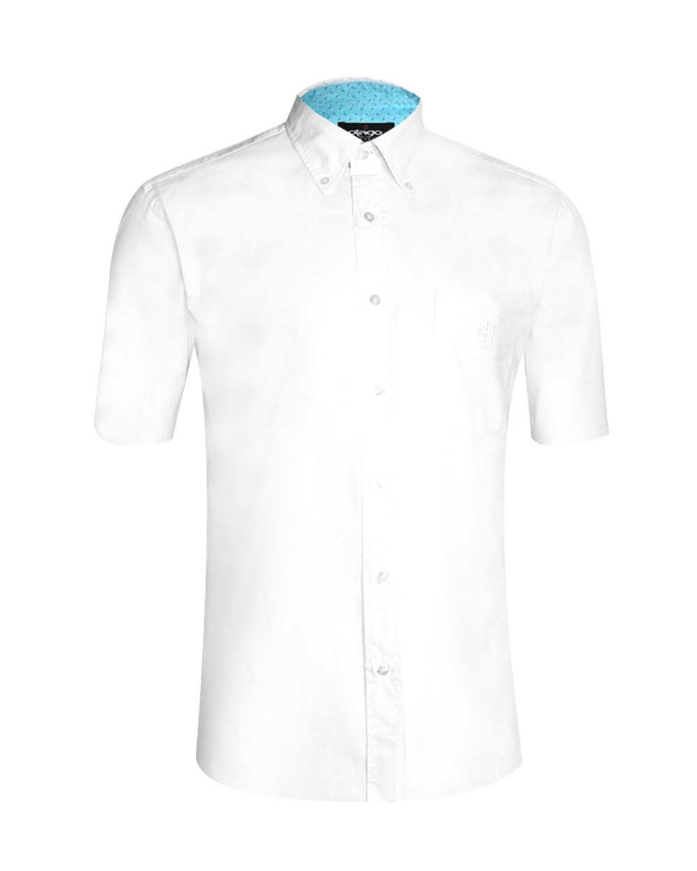 Chemise Oxford Otago manches courtes blanche homme