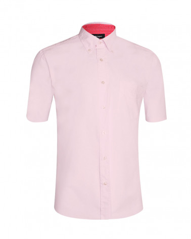 Chemise Oxford Otago manches courtes rose homme