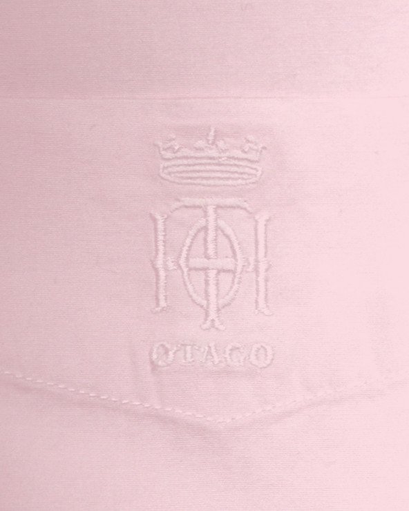 Broderie côté coeur de la chemise Oxford Otago rose pour homme