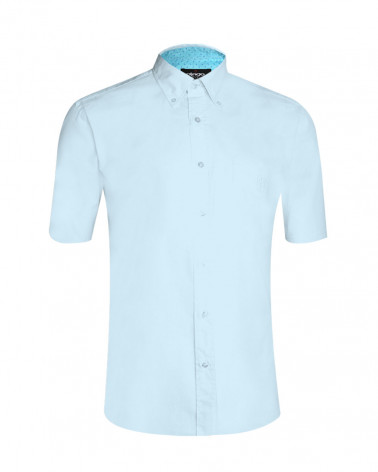 Chemise Oxford Otago manches courtes bleu ciel homme