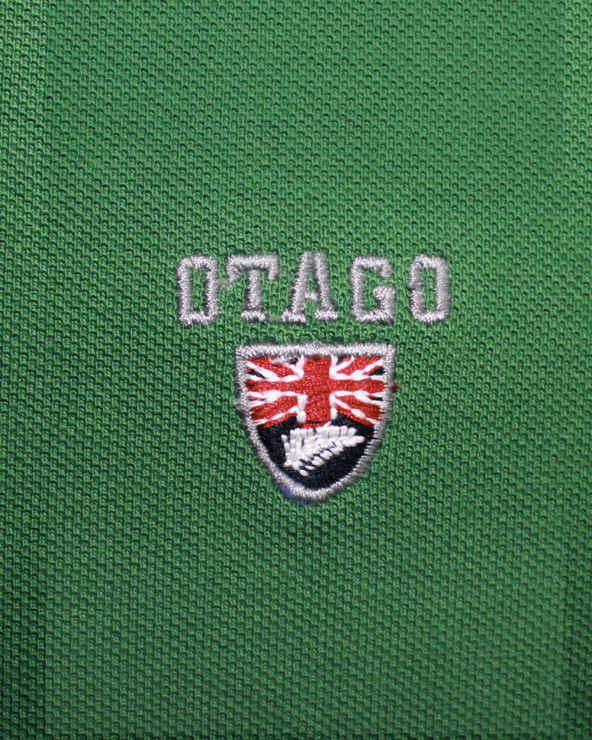 Broderie côté coeur du polo Montlery Otago vert pour homme